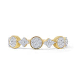 Half Eternity Stackable 0.24ct Natural Diamond Ring 14K Yellow Gold Wholesale