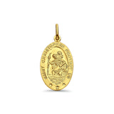 gold st christopher pendant