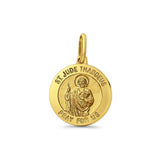 14K Yellow Gold St. Jude Thaddeus Religious Pendant 18mmX18mm 2.0 grams