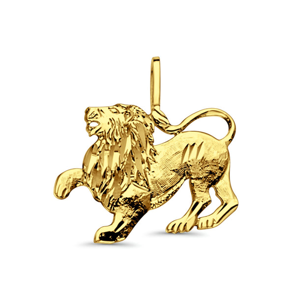 14K Yellow Gold Lion Pendant 20mmX20mm 1.5 grams