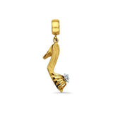 14K Yellow Gold Shoe Charm for Mix&Match Pendant 29mmX6mm 2.2 grams