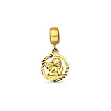 14K Yellow Gold Angel Charm for Mix&Match Pendant 19mmX10mm 1.0 grams