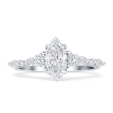 Art Deco Marquise Vintage Style Cubic Zirconia Ring 925 Sterling Silver wholesale