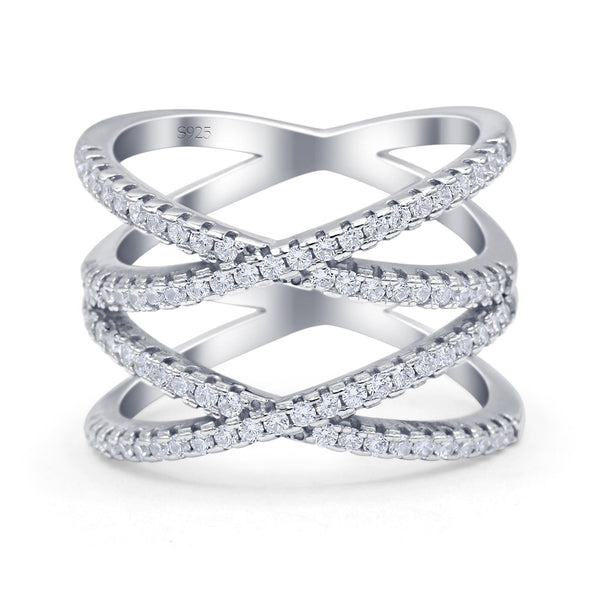 アクセサリー thin silver cross band Oxidized Three Cross Ring - Wholesale Silver Jewelry