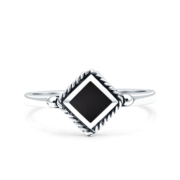 アクセサリー Vintage Silver Square Onxy Ring 925 IMG001-BAR131342-ON-WG_grande.
