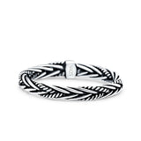 Rope Braid Oxidized Band Solid 925 Sterling Silver Thumb Ring (3mm)
