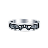 Sunset Oxidized Band Solid 925 Sterling Silver Thumb Ring (5mm)