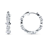 Huggie Hoop Earrings Cubic Zirconia 925 Sterling Silver Wholesale
