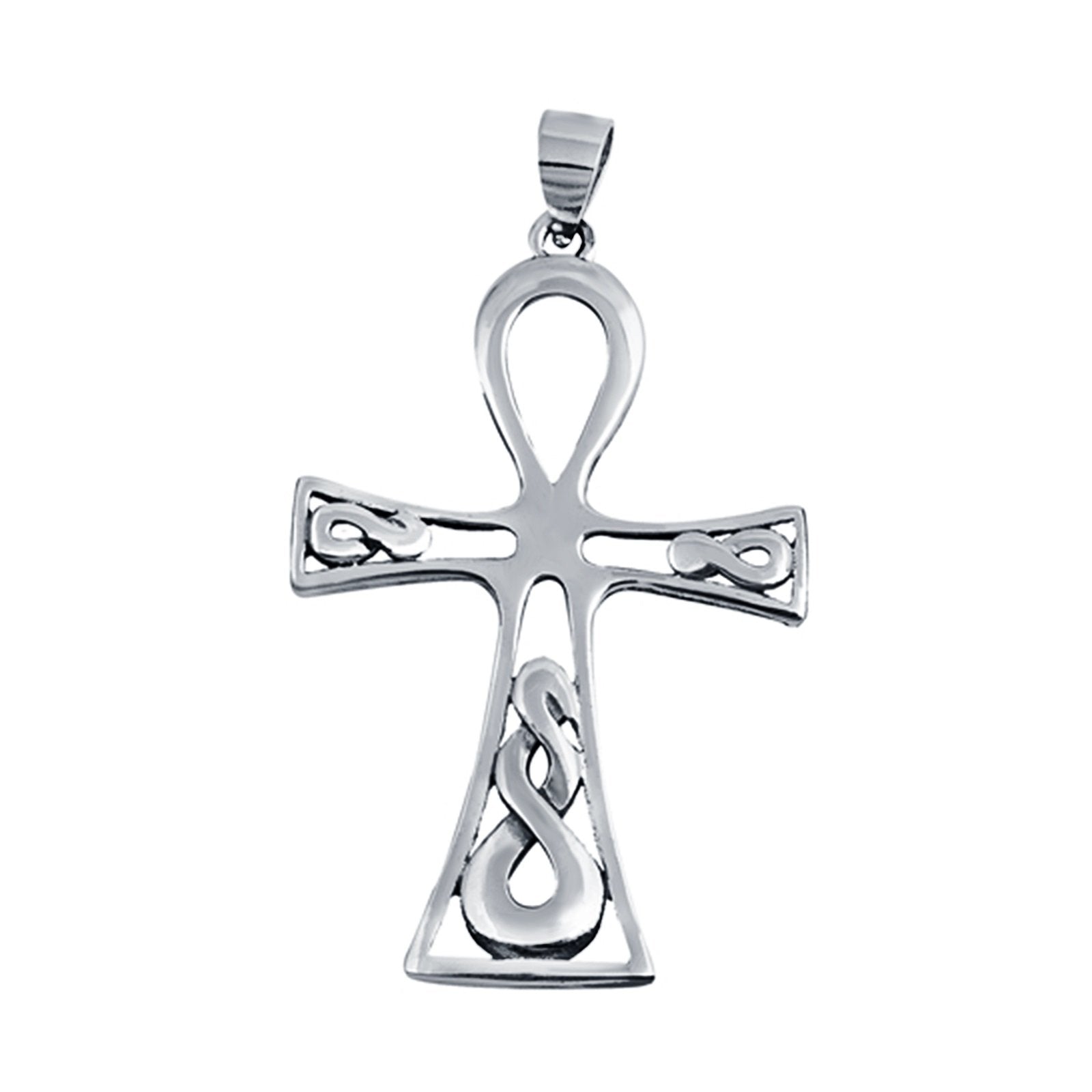 Ankh Cross Pendant Charm 925 Sterling Silver