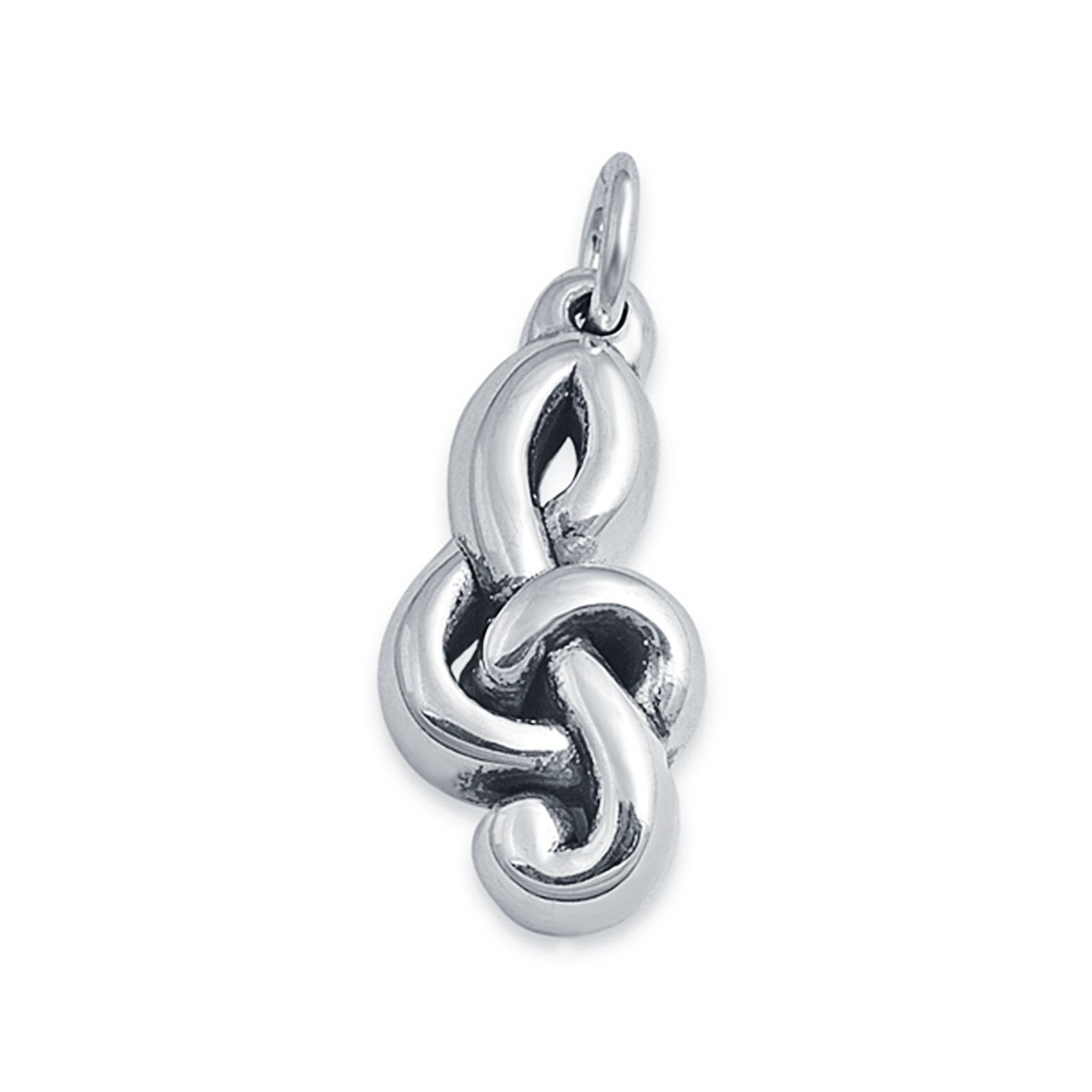 925 Sterling Silver Music Note Pendant Charm Fashion Jewelry