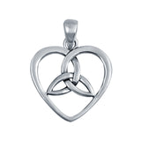 Celtic Heart Charm Pendant 925 Sterling Silver