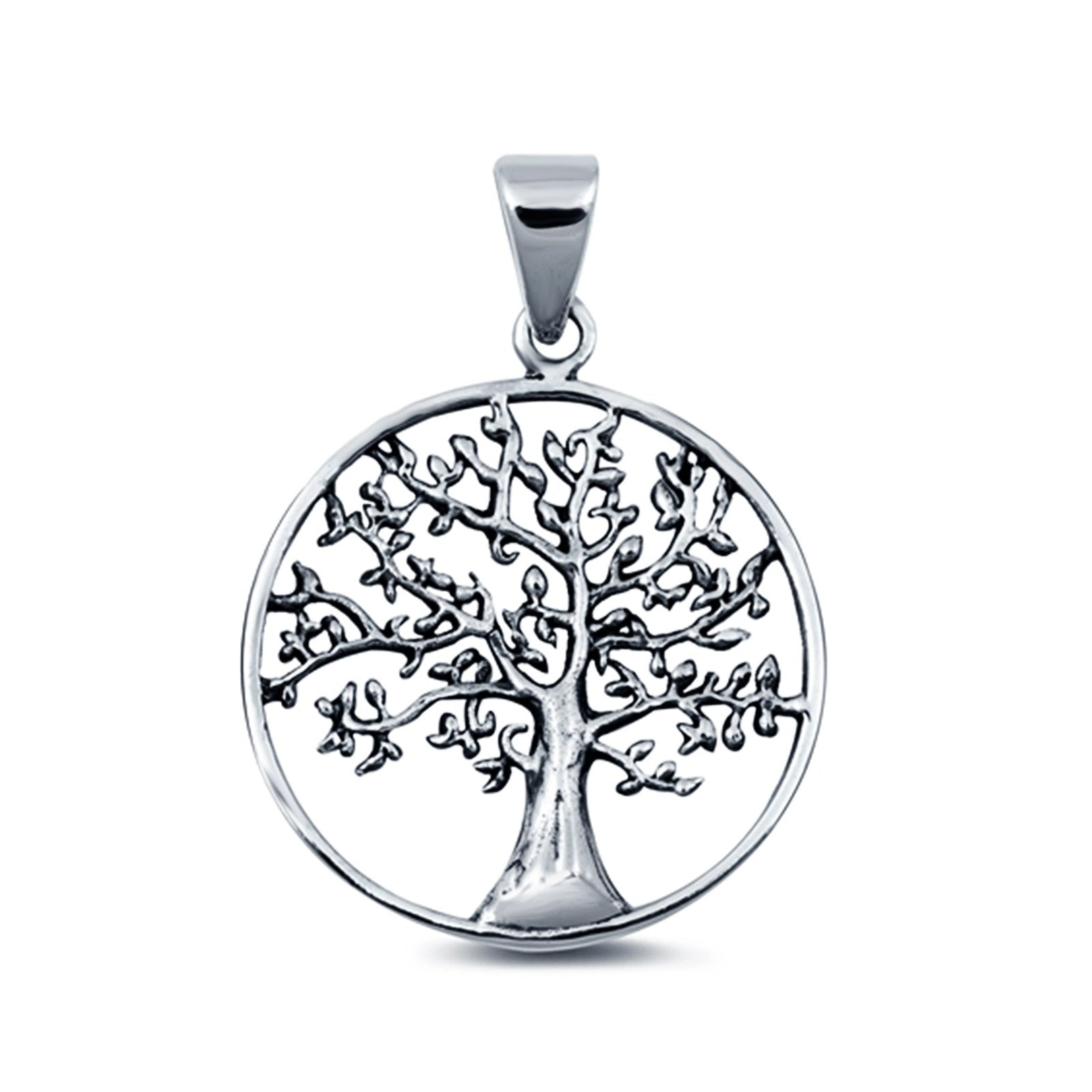 Silver Tree of Life Pendant Charm 925 Sterling Silver