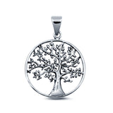 Silver Tree of Life Pendant Charm 925 Sterling Silver