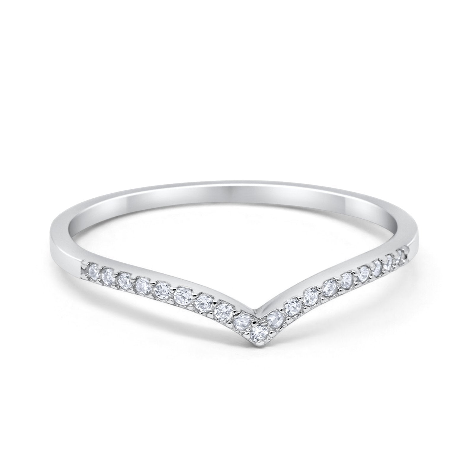 Eternity Wedding Band Ring Simulated Cubic Zirconia 925 Sterling Silver