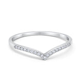 Eternity Wedding Band Ring Simulated Cubic Zirconia 925 Sterling Silver
