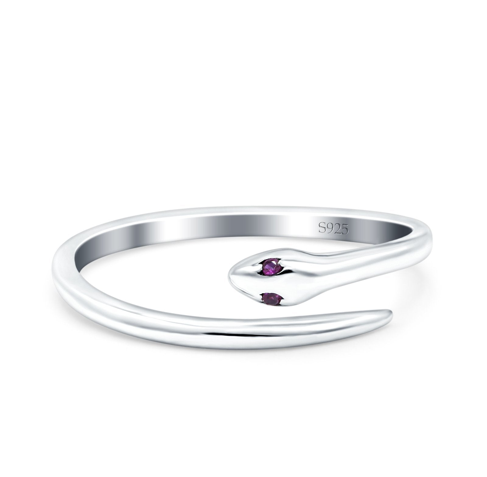 Snake Oxidized Band Solid 925 Sterling Silver Thumb Ring (6mm)