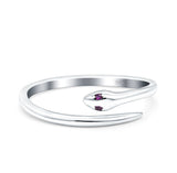 Snake Oxidized Band Solid 925 Sterling Silver Thumb Ring (6mm)