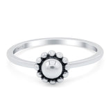 Bali Oxidized Band Solid 925 Sterling Silver Thumb Ring (7mm)