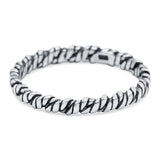 Thin Knot Oxidized Band Solid 925 Sterling Silver Thumb Ring (2mm)