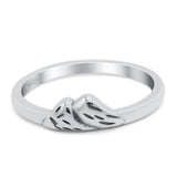 Mountains Oxidized Band Solid 925 Sterling Silver Thumb Ring (5mm)