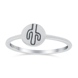 Cactus Ring Oxidized Band Solid 925 Sterling Silver Thumb Ring (7mm)