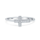 Sideways Cross Ring 925 Sterling Silver Wholesale