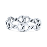 Attractive Infinity Celtic Knot Promise Oxidized Band Thumb Ring