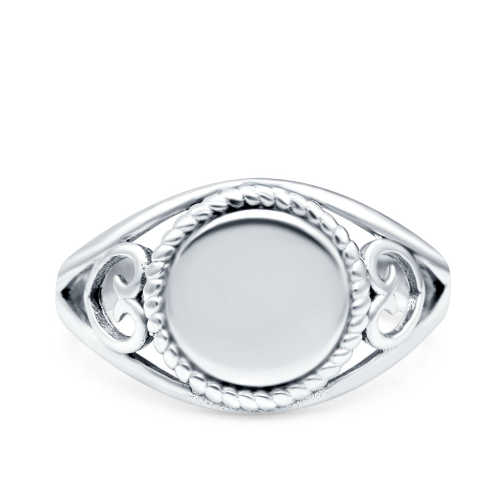 Oxidized Band Solid 925 Sterling Silver Thumb Ring (11.5mm)