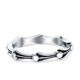 Oxidized Band Solid 925 Sterling Silver Thumb Ring (4mm)