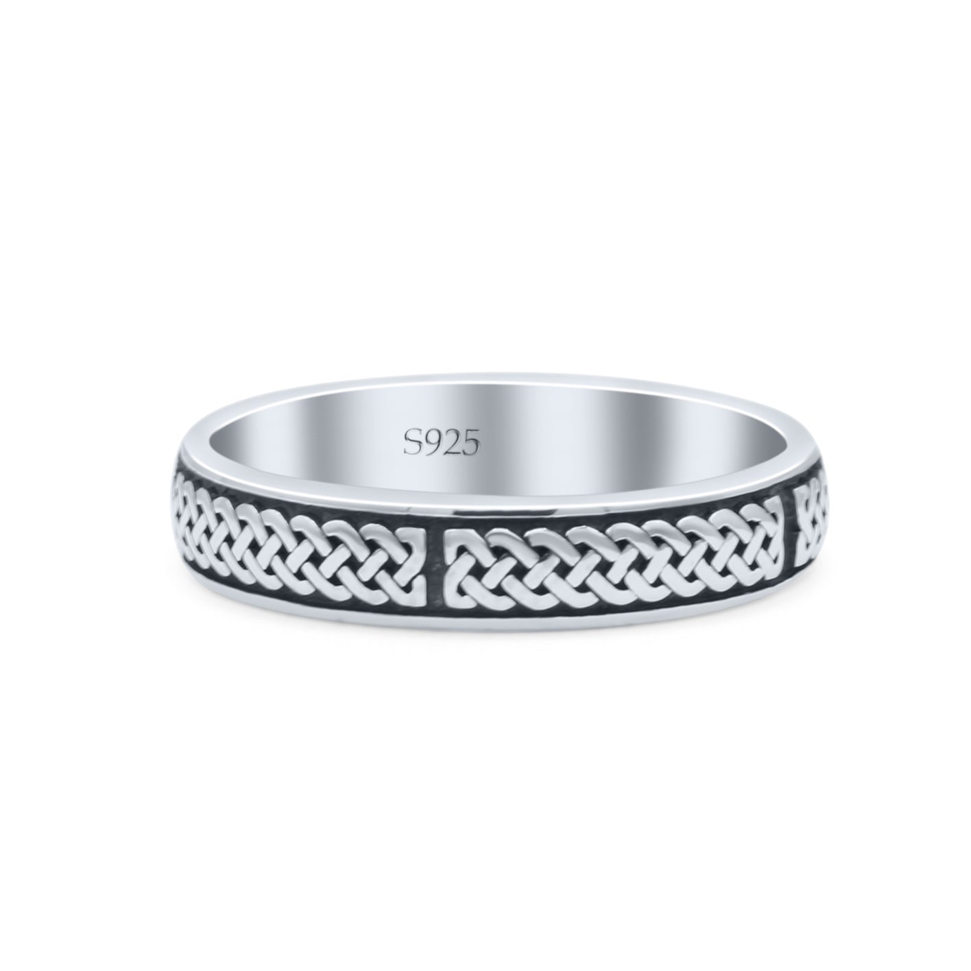 Oxidized Claddagh Irish Triquetra Heart Designer Celtic Knot Fashion Band Thumb Ring