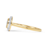Cluster Round Halo 0.27ct Natural Diamond Ring 14K Yellow Gold Wholesale