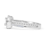 Round Halo Beaded Diamond Ring