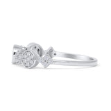 Half Eternity Stackable 0.24ct Natural Diamond Ring 14K White Gold Wholesale