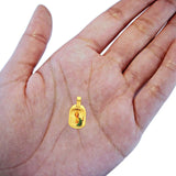 14K Yellow Gold St. Jude Enamel Picture Religious Pendant 23mmX18mm 1.5 grams