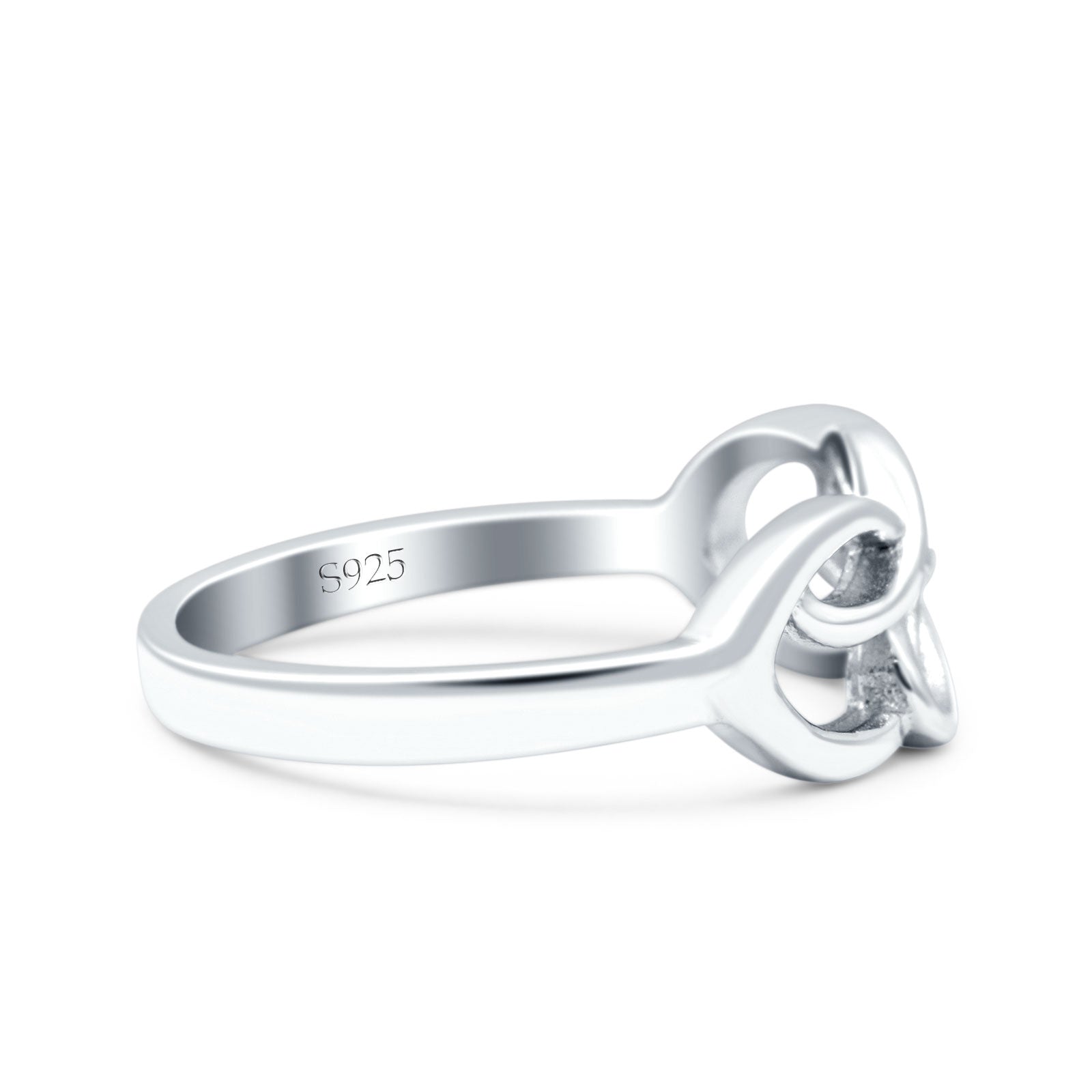 Double Infinity Oxidized Band Solid 925 Sterling Silver Thumb Ring (7mm)