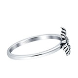 Loves Sunflower Oxidized Trendy Band Solid 925 Sterling Silver Thumb Ring (9.5mm) Wholesale