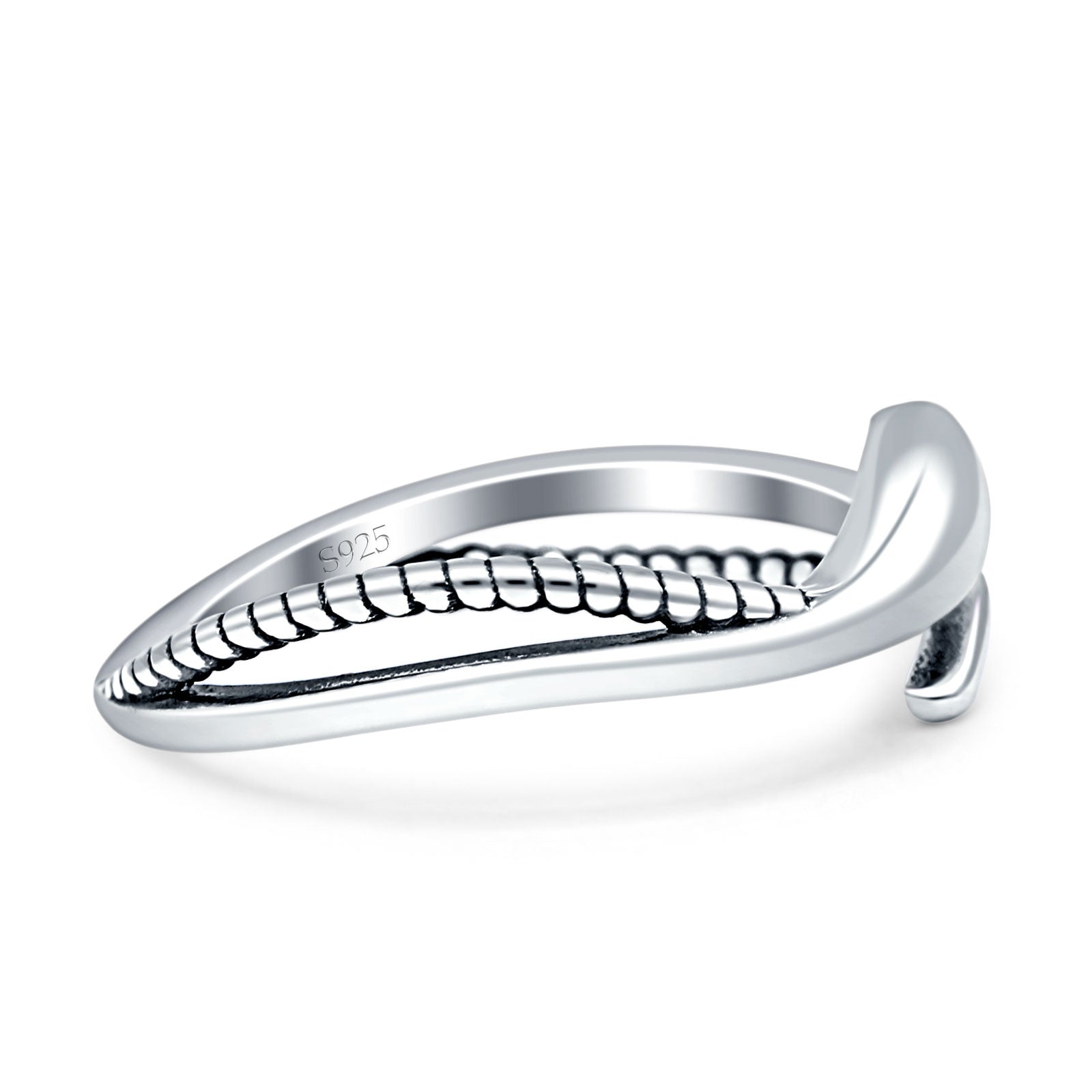 Snake Twisted Rope Adjustable Thumb Ring 925 Sterling Silver Wholesale
