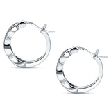 Twisted Infinity Huggie Hoop Earrings Simulated Green Emerald 925 Sterling Silver Wholesale