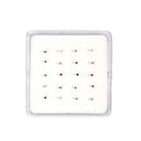 Assorted Color Nose Stud 925 Sterling Silver 1.5mm-(20 Nose Studs in a Box)