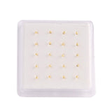 Yellow Tone Nose Stud Ball End 925 Sterling Silver-1.5mm(20 Nose Studs in a Box)