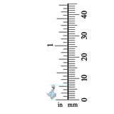 Solitaire Pendant for Necklace Simulated Aquamarine Cubic Zirconia 925 Sterling Silver