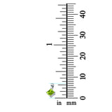 Solitaire Pendant for Necklace Simulated Peridot Cubic Zirconia 925 Sterling Silver