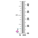 Solitaire Pendant for Necklace Simulated Pink Cubic Zirconia 925 Sterling Silver