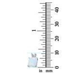Solitaire Princess Cut Lab Created White Opal Pendant Charm 925 Sterling Silver