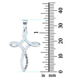 Cross Lab Created White Opal 925 Sterling Silver Charm Pendant