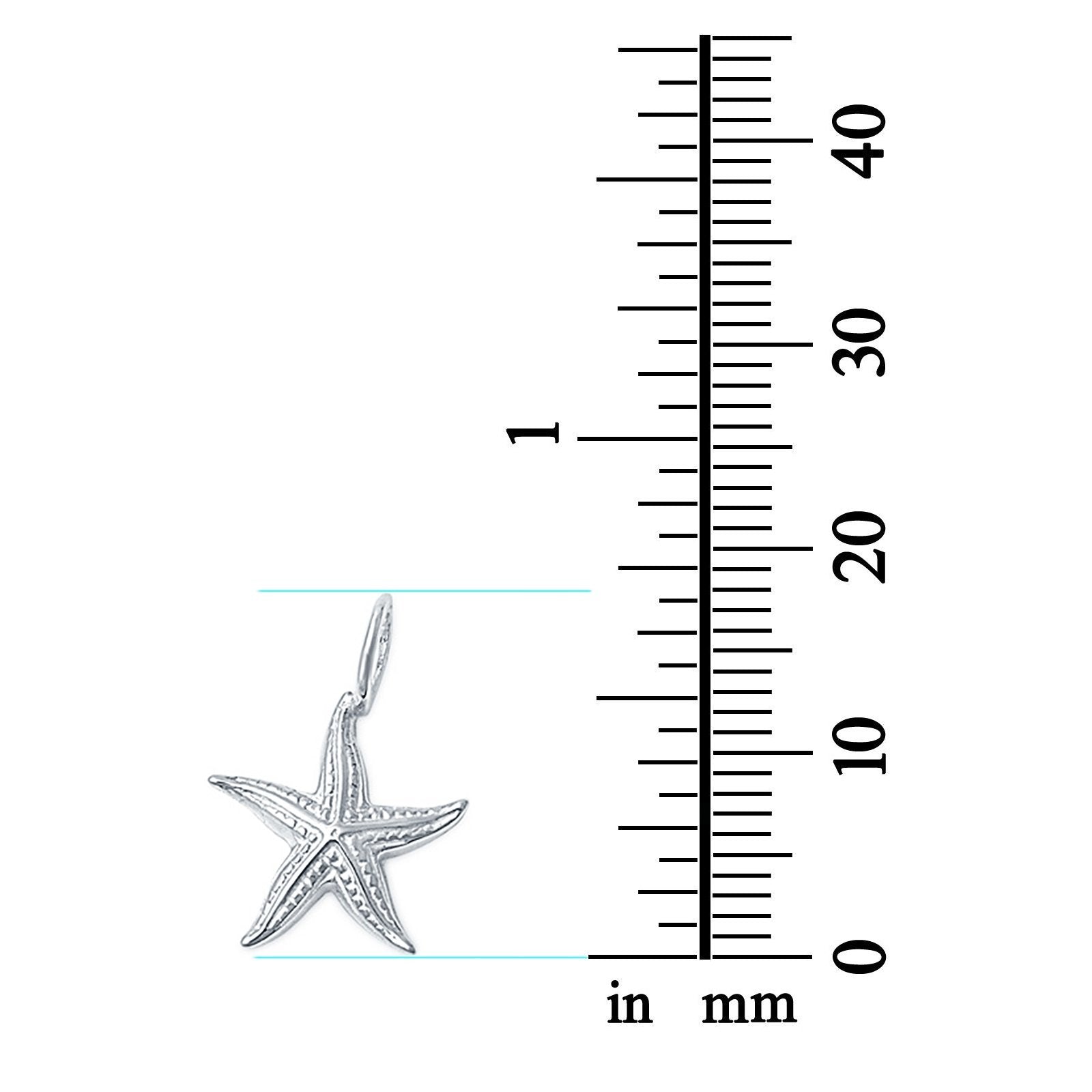 Starfish Charm Pendant Fashion Jewelry 925 Sterling Silver