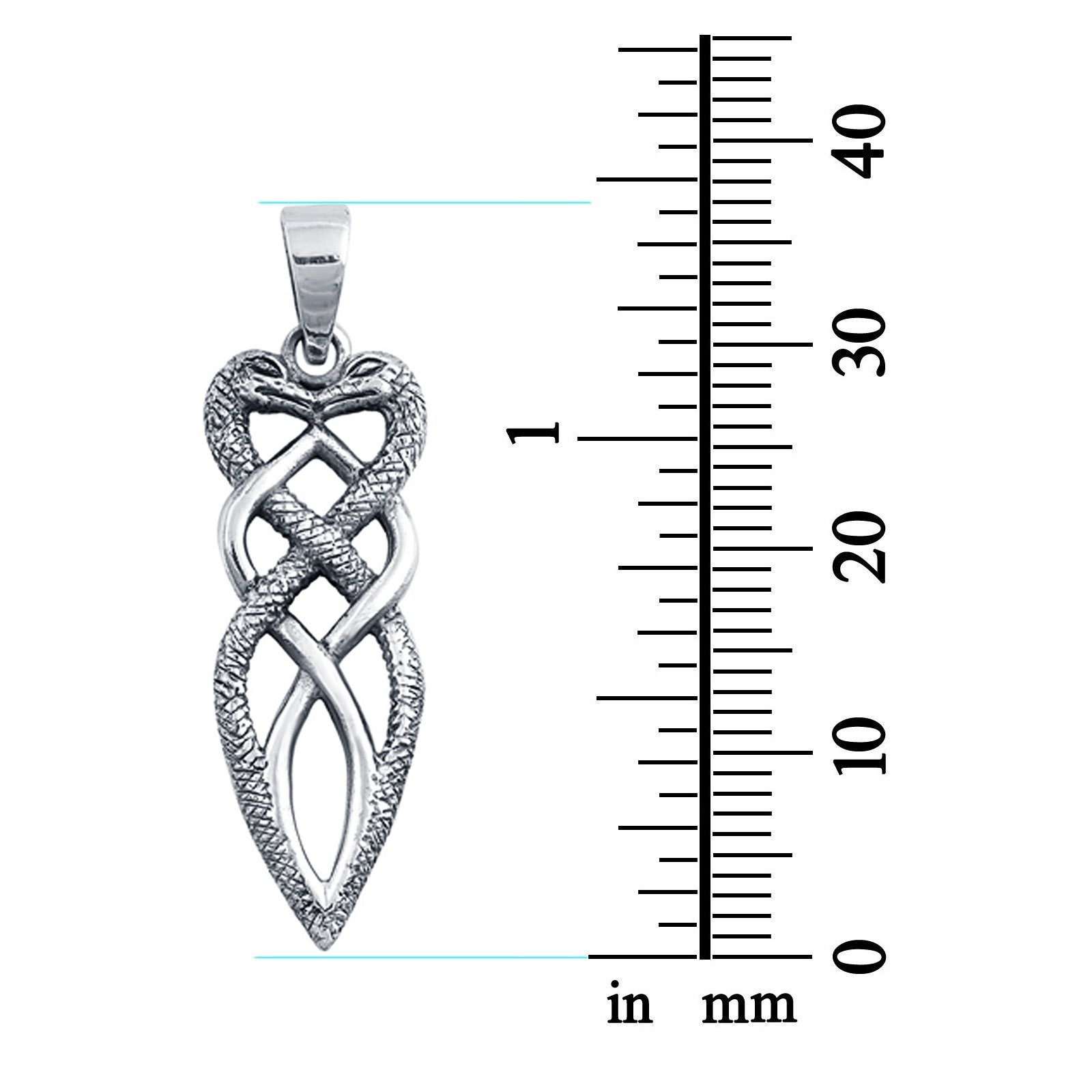 Snakes Charm Pendant 925 Sterling Silver