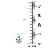 Bali Heart Charm Pendant 925 Sterling Silver Fashion Jewelry