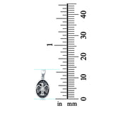 Eagle Pendant Charm Round 925 Sterling Silver