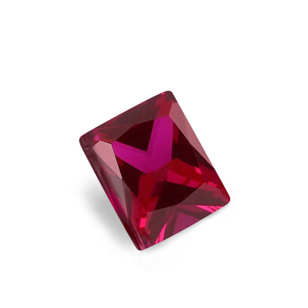 Princess Cut Ruby CZ Loose Gemstones (Pack of 5)